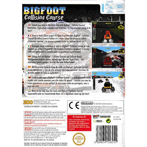 Bigfoot Collision Course Nintendo Wii (Begagnad)