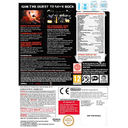 Guitar Hero Warriors of Rock Nintendo Wii Bundle Copy (Begagnad)